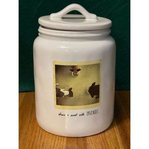 Rae Dunn Pet Canister Treats Cookies Medium Jar Share A Meal With Friends